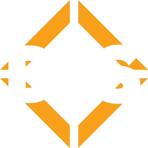 Orange DES Build Logo with white DES
