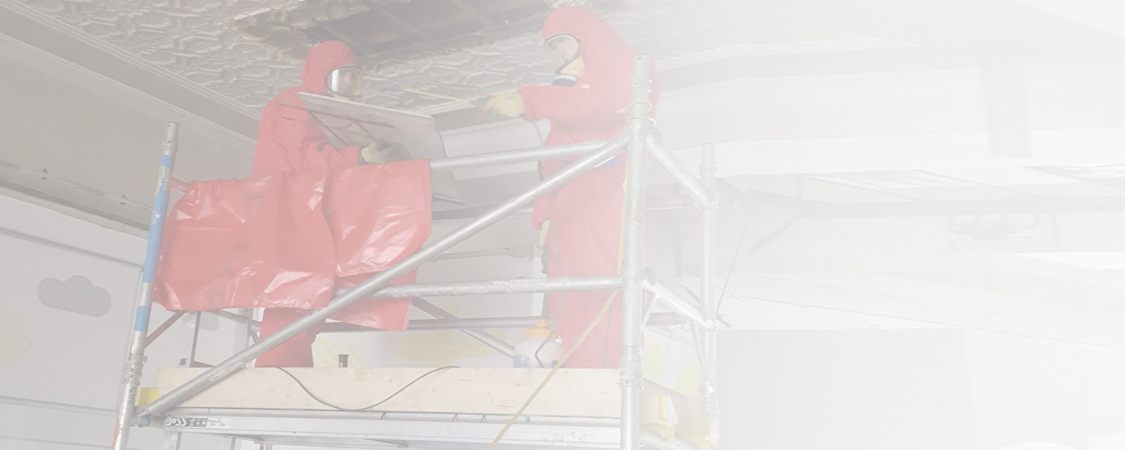 Asbestos artex ceiling removal